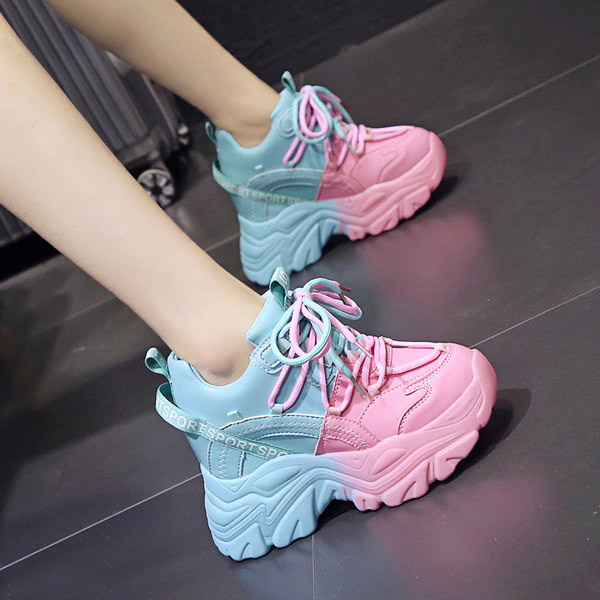รองเท้าผ้าใบเสริมส้นสูง ไซต์35-39 Beautiful Feet Fashion Shoes