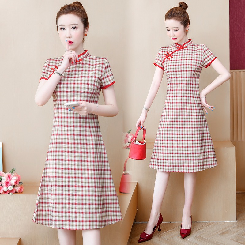 เดรสแขนสั้น มีไซส์ L-5XLอก 38-48 นิ้ว ใส่ได้ทั้งสาวหุ่นดีน่ารักจนถึงสาวอวบพลัสไซส์