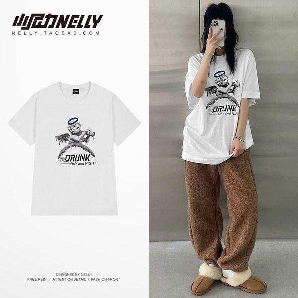 เสื้อยืดคอกลม ผู้ชาย เสื้อยืดผู้ชายเกาหลี เสื้อยืดเกาหลี แบรนด์ NELLY