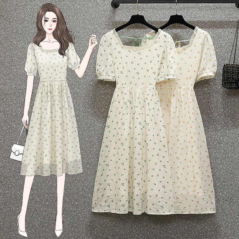 เดรสแขนสั้น มีไซส์ L-4XLอก 38-47 นิ้ว ใส่ได้ทั้งสาวหุ่นดีน่ารักจนถึงสาวอวบพลัสไซส์