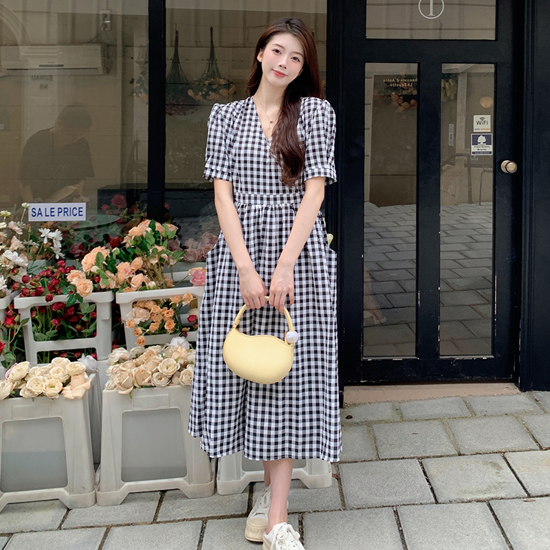 เดรสแขนสั้น มีไซส์ L-4XLอก 38-47 นิ้ว ใส่ได้ทั้งสาวหุ่นดีน่ารักจนถึงสาวอวบพลัสไซส์