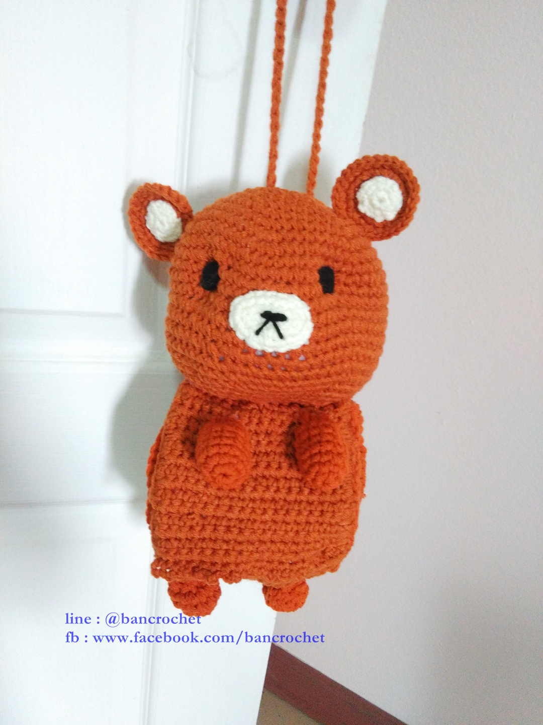 ทิชชูถักลายคุมะ แบบแขวน2 in 1