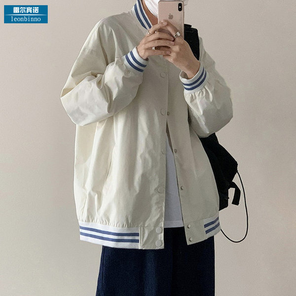 เสื้อแจ็คเก็ตเบสบอล เสื้อคลุม เสื้อแขนยาวสไตล์เกาหลี