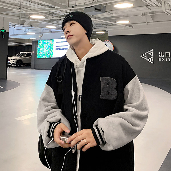 เสื้อแจ็คเก็ตเบสบอล เสื้อคลุม เสื้อแขนยาวสไตล์เกาหลี