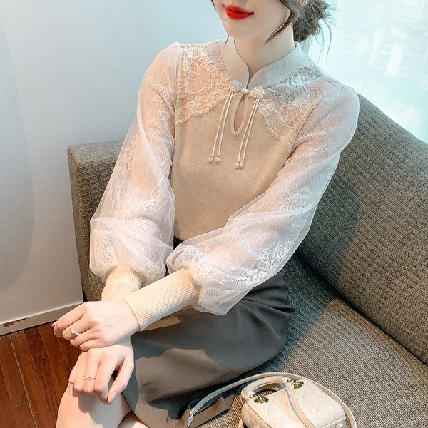 เสื้อลูกไม้ เสื้อเชิ้ตแขนยาว