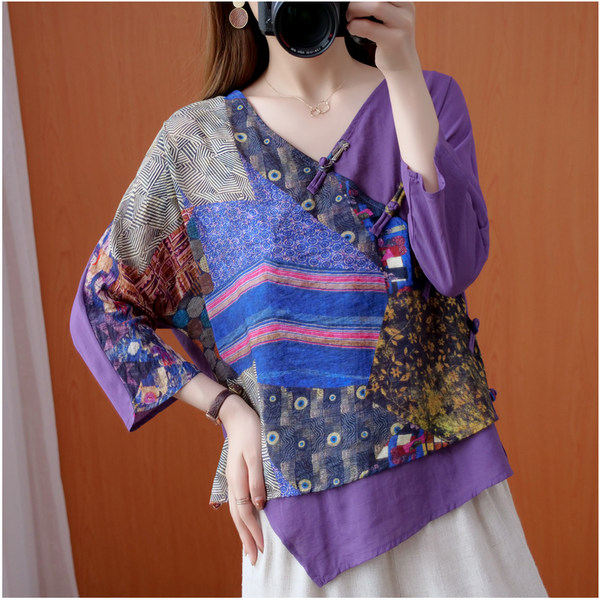 เสื้อลินิน เสื้อผ้าฝ้ายลินิน เสื้อเชิ้ตผ้าลินิน BY Zimo