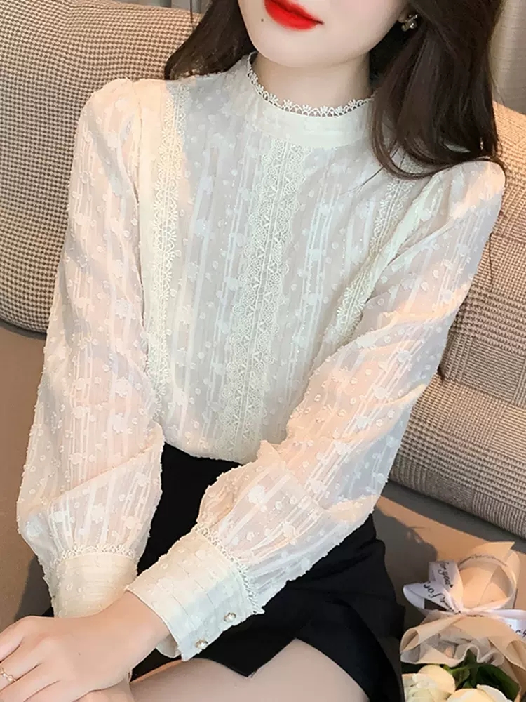 เสื้อลูกไม้ เสื้อเชิ้ตแขนยาว