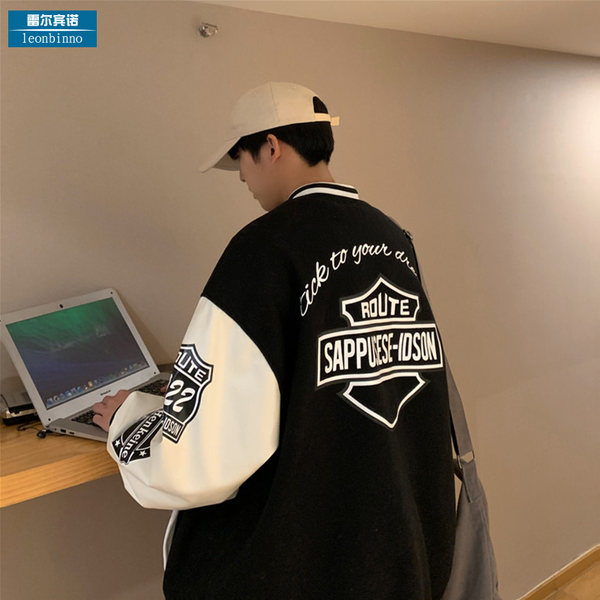 เสื้อแจ็คเก็ตเบสบอล เสื้อคลุม เสื้อแขนยาวสไตล์เกาหลี