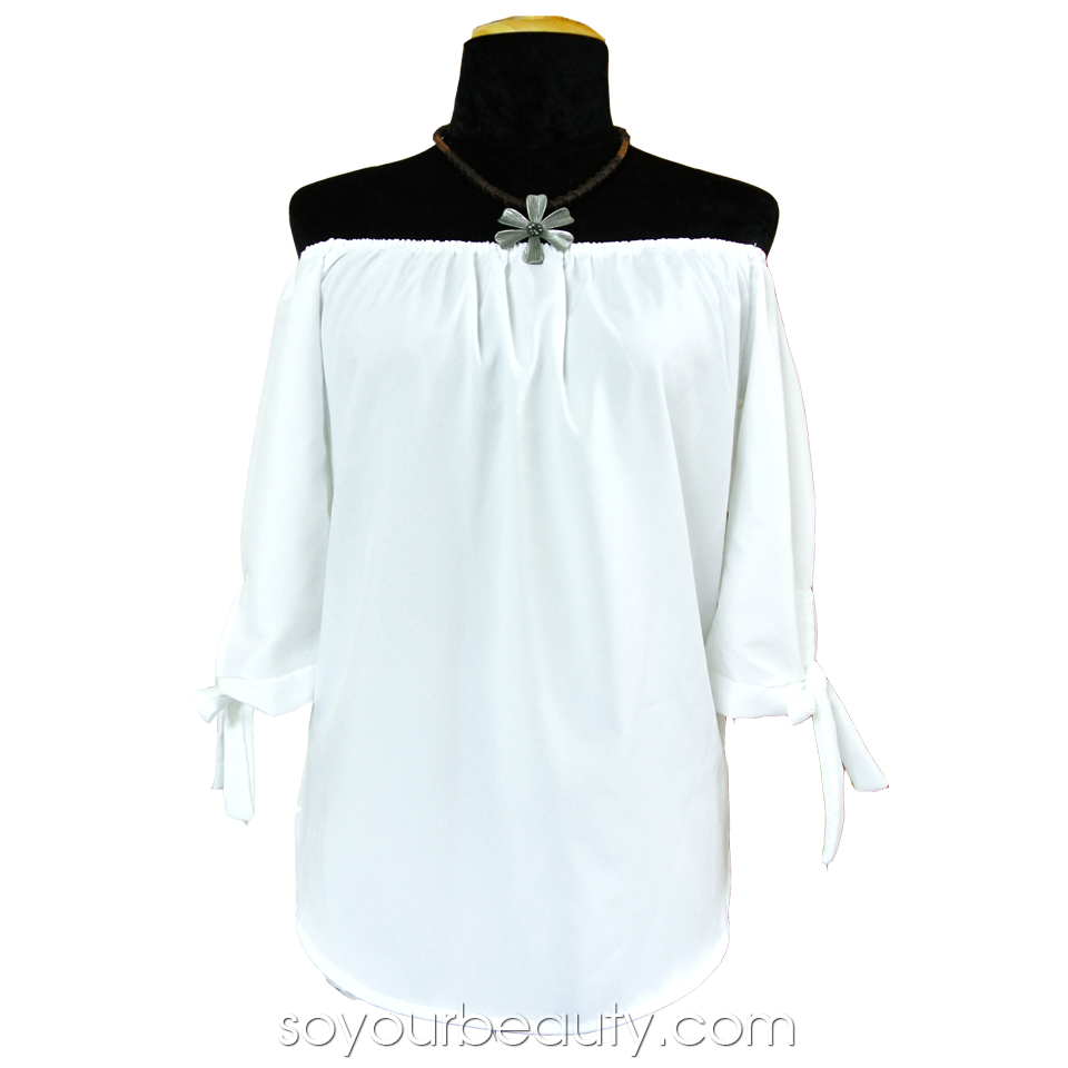 เสื้อแฟชั่น เสื้อเกาะอกโชว์ไหล่ เปิดไหล่