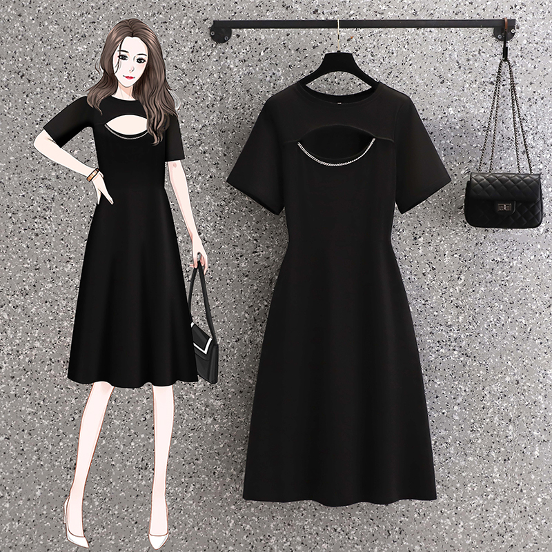 เดรสแขนสั้น มีไซส์ L-4XLอก 38-47 นิ้ว ใส่ได้ทั้งสาวหุ่นดีน่ารักจนถึงสาวอวบพลัสไซส์