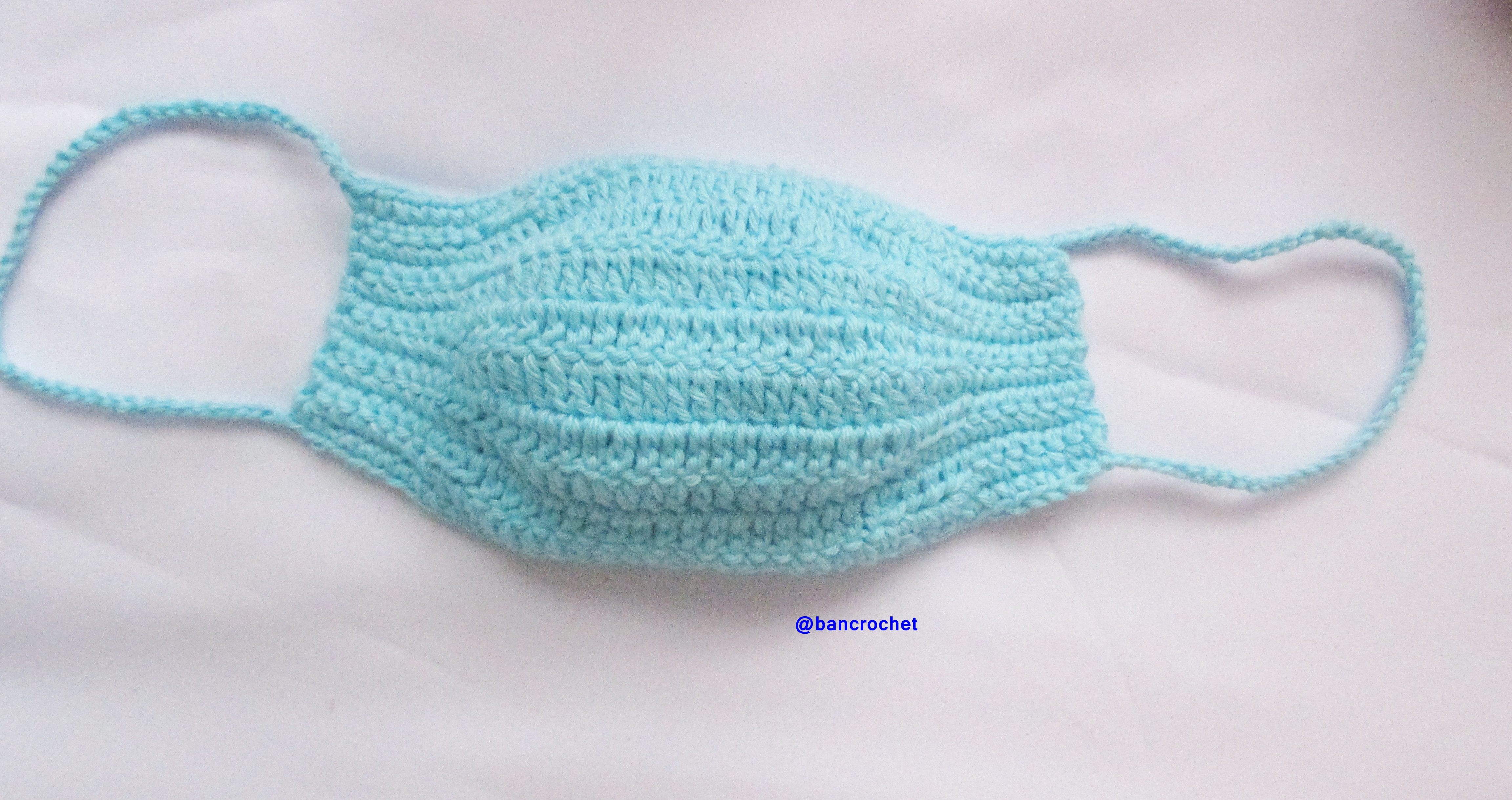 Bancrochet ผ้าปิดจมูกถักโครเชต์ Crochet mask fashion หลากสี 4 นิ้ว