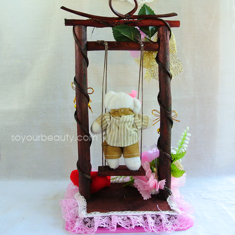 ของขวัญวันวาเลนไทน์ตุ๊กตาหมีชิงช้า I LOVE YOU