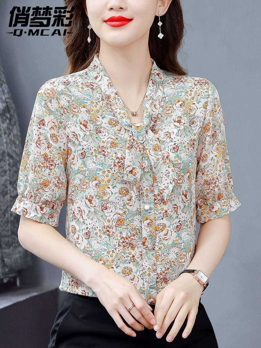 เสื้อชีฟอง เสื้อแฟชั่นสุภาพสตรีวัยผู้ใหญ่ มีไซต์ อก34นิ้ว-43นิ้ว