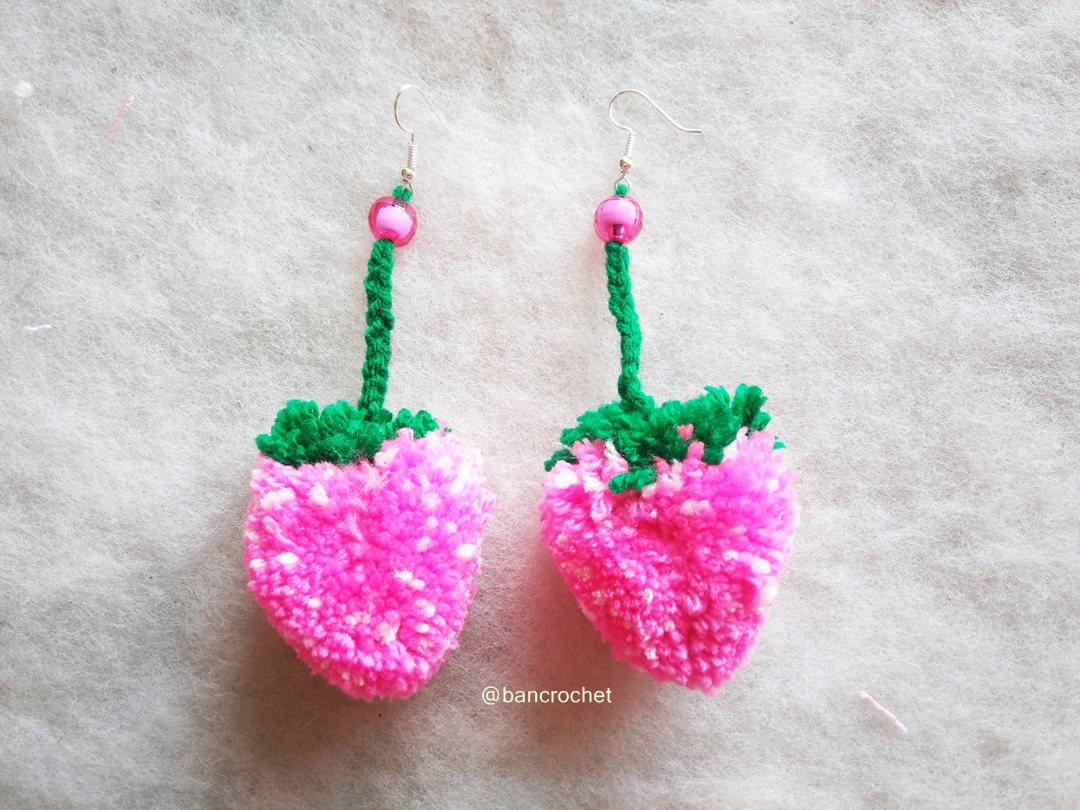 Bancrochet ต่างหูถักโครเชต์ crochet earring หลากสี 4-6 นิ้ว