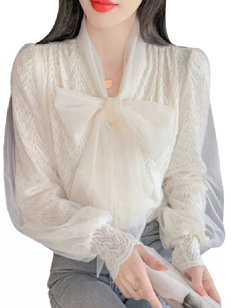 เสื้อลูกไม้ เสื้อเชิ้ตแขนยาว