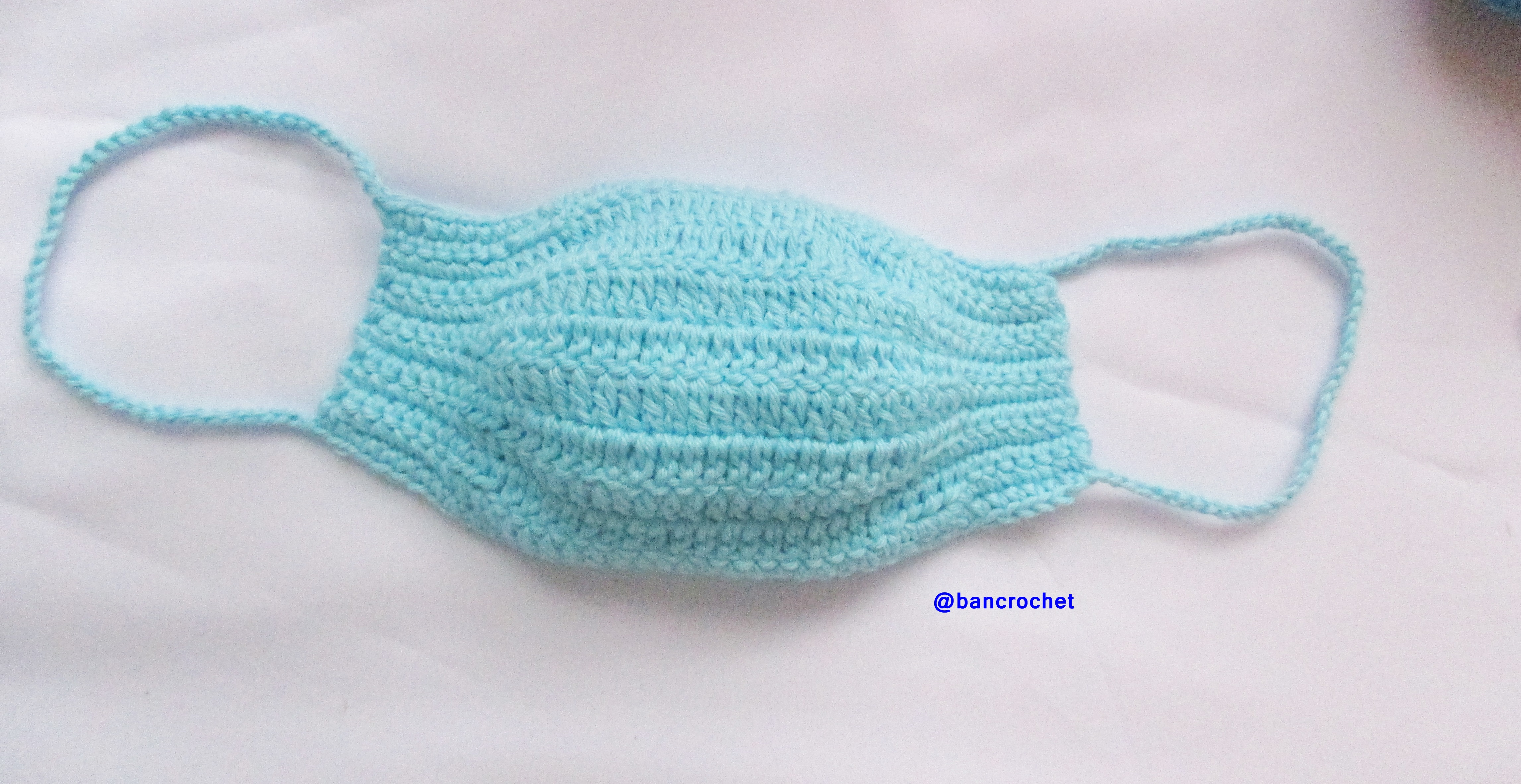 Bancrochet ผ้าปิดจมูกถักโครเชต์ Crochet mask fashion หลากสี 4 นิ้ว