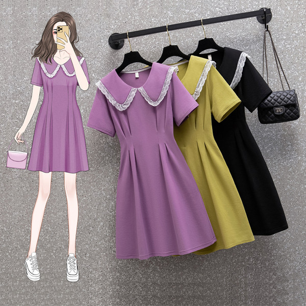 เดรสคนอ้วน เดรสสาวอวบ ชุดเดรสคนอ้วนวัยรุ่น BY PLUS SIZE Girl