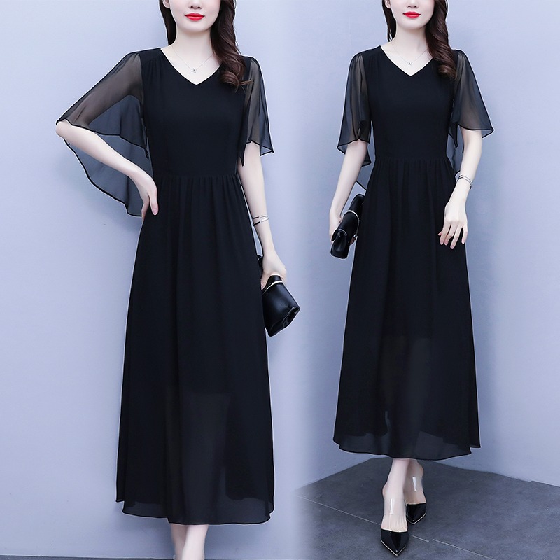 เดรสแขนสั้น มีไซส์ L-5XLอก 38-48 นิ้ว ใส่ได้ทั้งสาวหุ่นดีน่ารักจนถึงสาวอวบพลัสไซส์