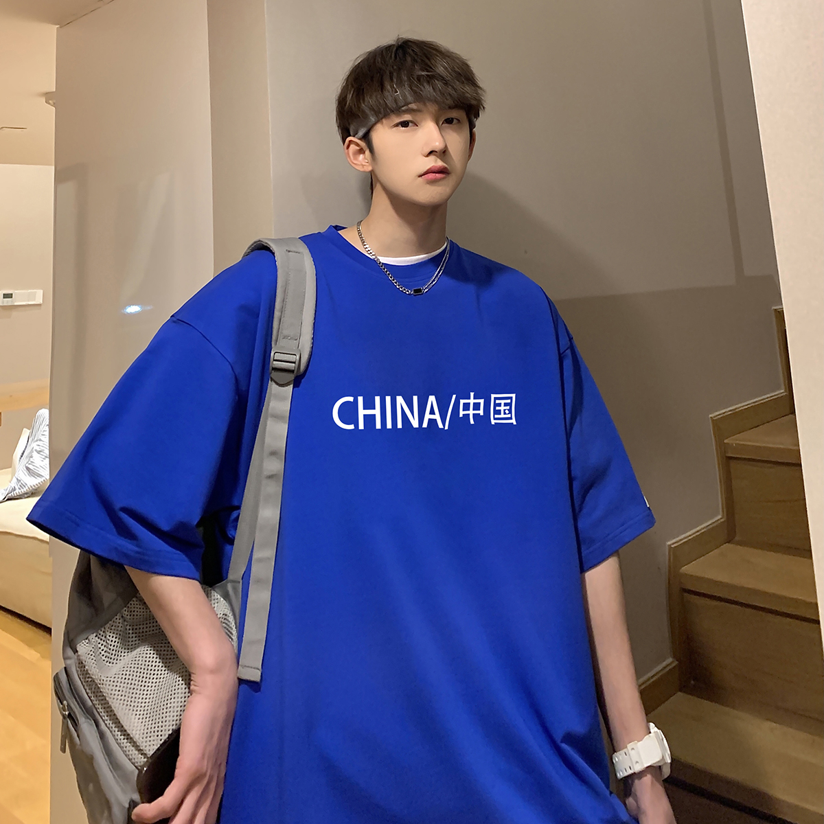 เสื้อยืดผู้ชายอ้วน S-5XL(อกเสื้อ39-51นิ้ว)