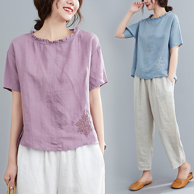 เสื้อลินิน เสื้อผ้าฝ้ายลินิน เสื้อเชิ้ตผ้าลินิน