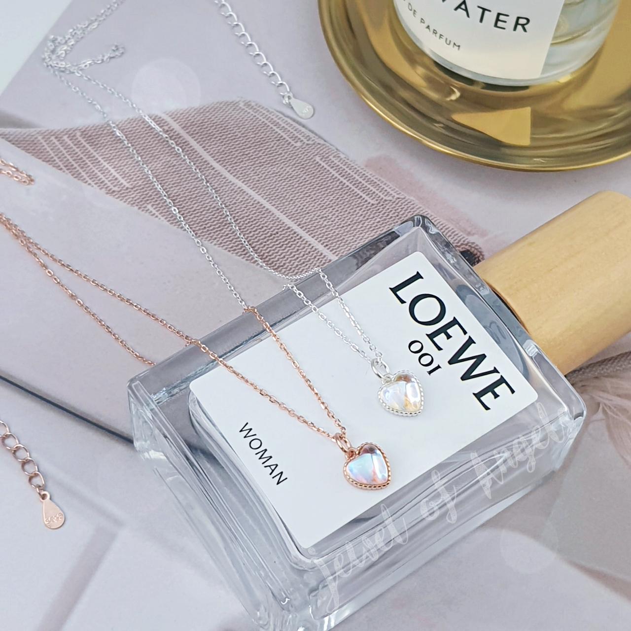 สร้อยคอสั้นเงินแท้ S925 รุ่น Eternal สร้อยลายโซ่ จี้หัวใจมูนสโตน Moonstone สร้อยคอแฟชั่น Silver925