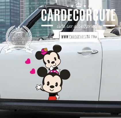 MICKEY-MINNIE - สติกเกอร์ตกแต่งรถยนต์