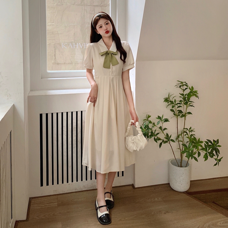 เดรสวัยรุ่น-เดรสคนอ้วนวัยรุ่น L-4XL(อก38-46 นิ้ว)