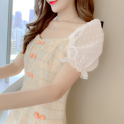 เดรสวัยรุ่น เดรสลูกไม้ชีฟอง By Meiyi women's clothing