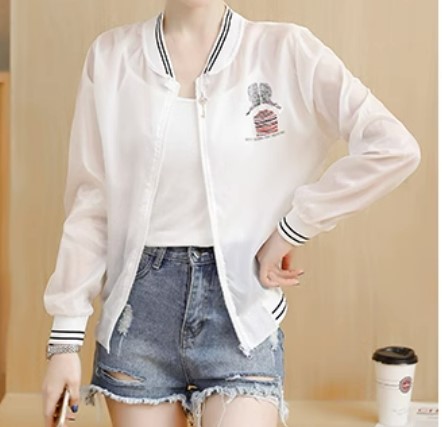 เสื้อคลุม ผู้หญิง เสื้อ jacket สไตล์ เสื้อกันฝน แบบน่ารัก ๆ เทคโนโลยีใหม่ กันแดด กันฝน แบบเก๋ ๆ 948281
