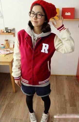 พร้อมส่ง - M เสื้อคลุมกันหนาว เบสบอล ผ้าcotton+ผ้าสำลี เนื้อนิ่ม น่ารัก อินเทรนสุดๆ same pic M