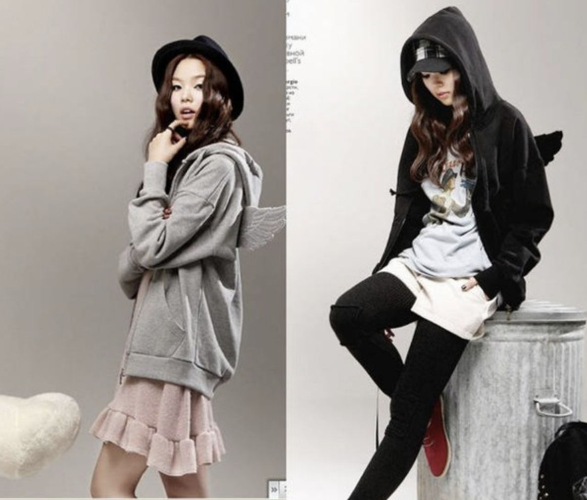 เสื้อกันหนาว ฮู้ดดี้ มีปีก เกาหลีสุดๆ น่ารัก เลือกสีที่พร้อมส่งด้านในเลยค่ะ