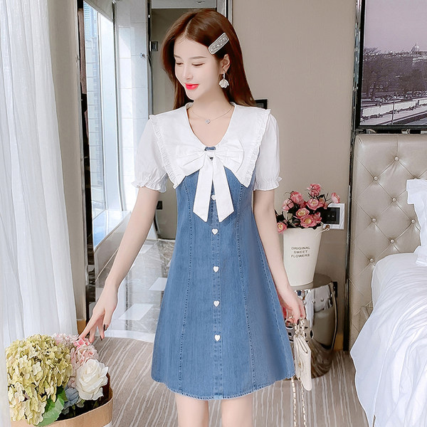 เดรสลูกไม้ เดรสชีฟองสวยๆ แขนสั้น By Meiyi women's clothing