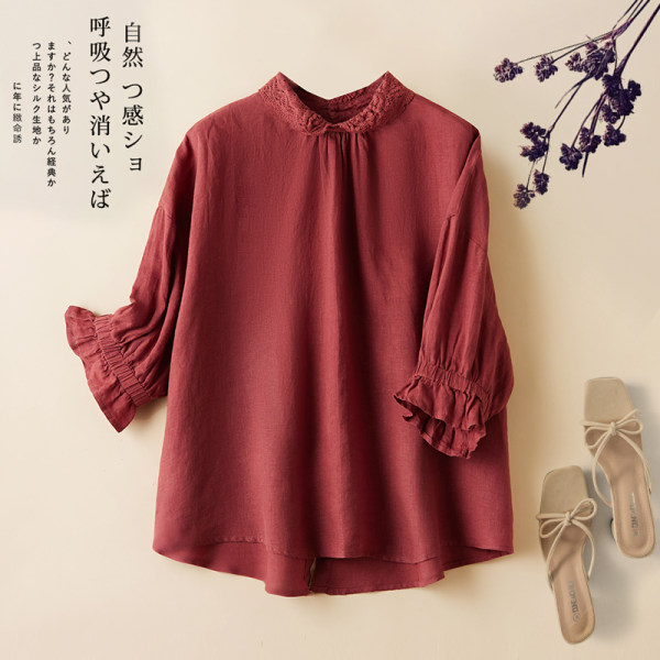 เสื้อลินิน แบบเสื้อสวยๆ เสื้อผ้าฝ้ายลินิน เสื้อเชิ้ตผ้าลินิน BY LININ