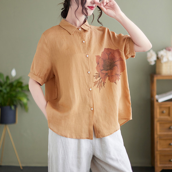 เสื้อลินิน แบบเสื้อสวยๆ เสื้อผ้าฝ้ายลินิน เสื้อเชิ้ตผ้าลินิน BY LININ