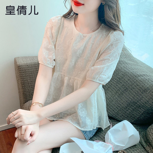 เสื้อลูกไม้ แขนสั้น