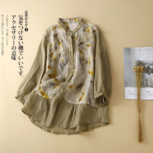 เสื้อลินิน เสื้อผ้าฝ้ายลินิน เสื้อเชิ้ตผ้าลินิน