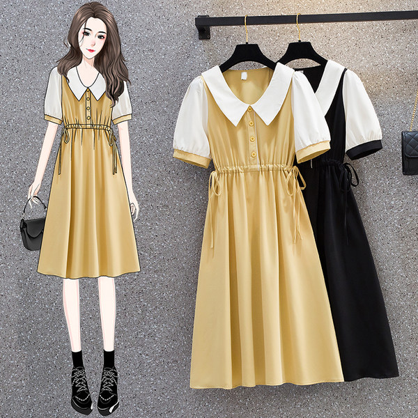 เดรสคนอ้วน เดรสสาวอวบ ชุดเดรสคนอ้วนวัยรุ่น BY PLUS SIZE Girl