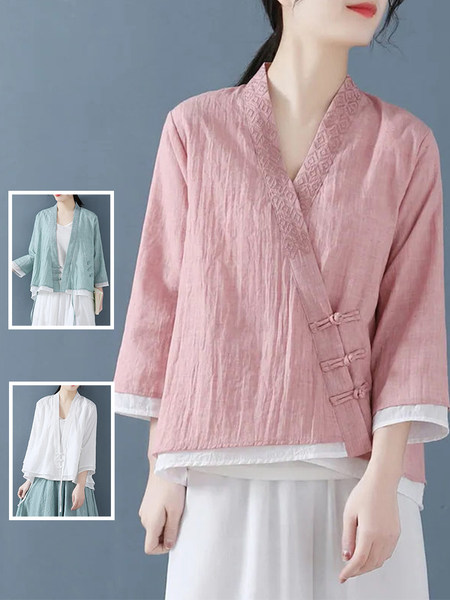 เสื้อลินิน เสื้อผ้าฝ้ายลินิน เสื้อเชิ้ตผ้าลินิน
