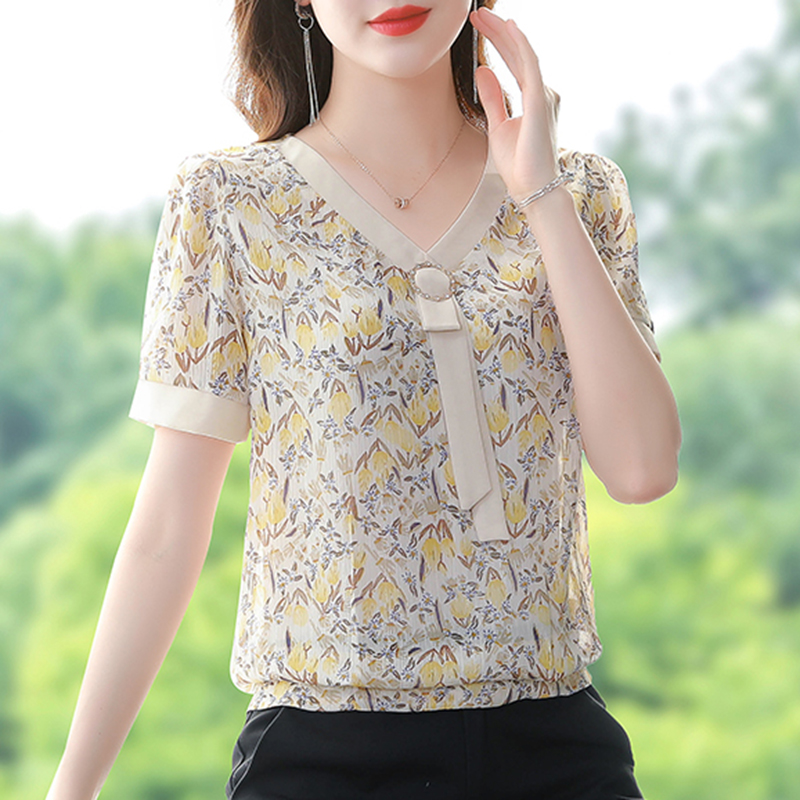 เสื้อชีฟอง เสื้อแฟชั่นสุภาพสตรีวัยผู้ใหญ่ มีไซต์ อก34นิ้ว-43นิ้ว