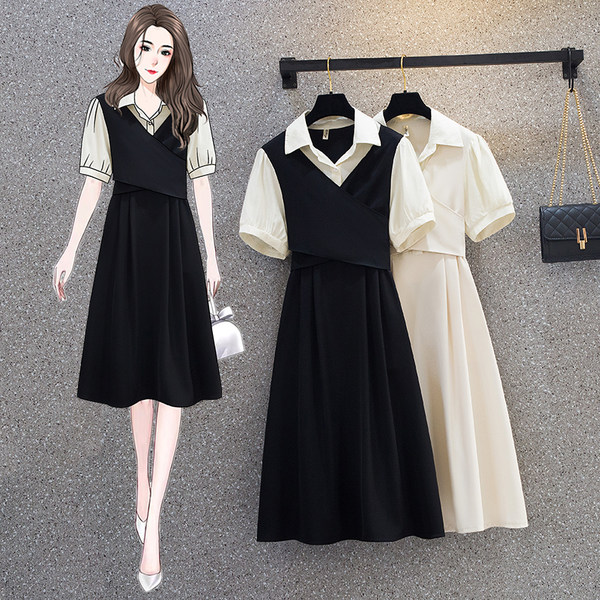 เดรสคนอ้วน เดรสสาวอวบ ชุดเดรสคนอ้วนวัยรุ่น BY PLUS SIZE Girl