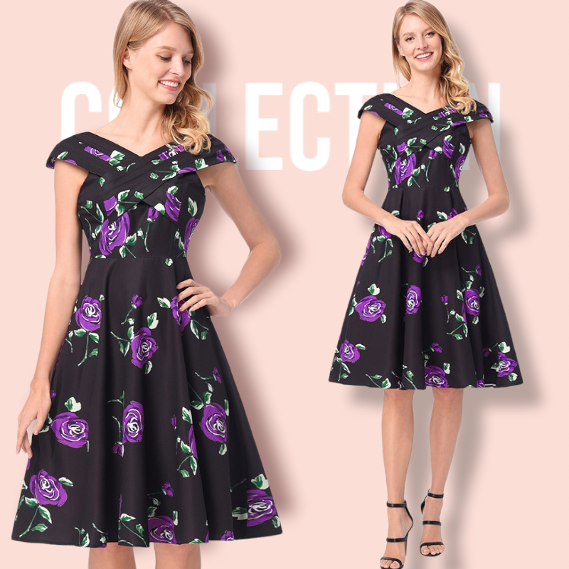 Dress4257 เดรสยาวสไตล์ยุโรป อกไขว้ ช่วงเอวเข้ารูป มีซิปข้างใส่ง่าย ผ้าไมโครลายดอกไม้เนื้อดีนุ่มใส่สบาย งานดีทรงดีเรียบหรูดูสวยแพง ใส่ออกงานได้ มี 2 โทนสี ม่วง, น้ำเงิน