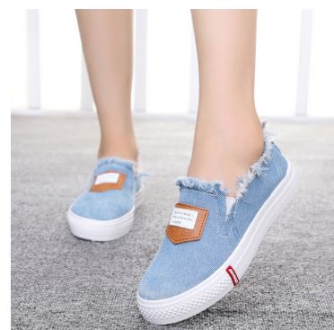 รองเท้าผ้าใบ ผู้หญิง รองเท้า วัยรุ่น สไตล์วินเทจ แบบเซอร์ เซอร์ สียีนส์ ดีไซน์ ขุย ตรงข้อเท้า รองเท้าผ้าใบวัยรุ่น น่ารัก ๆ ใส่เที่ยว 670068