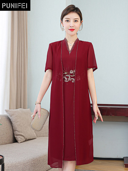 เดรสวัยผู้ใหญ่40-60ปี เดรสคุณแม่ ชุดเดรสทำงานวัยผู้ใหญ่ แบรนด์ MAMA DRESS