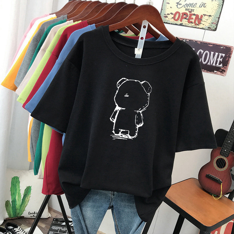 เสื้อยืดคอตตอน สกรีนลายน่ารัก มีหลากหลายสี ส่งฟรีทั่วไทย BY JIMIAO