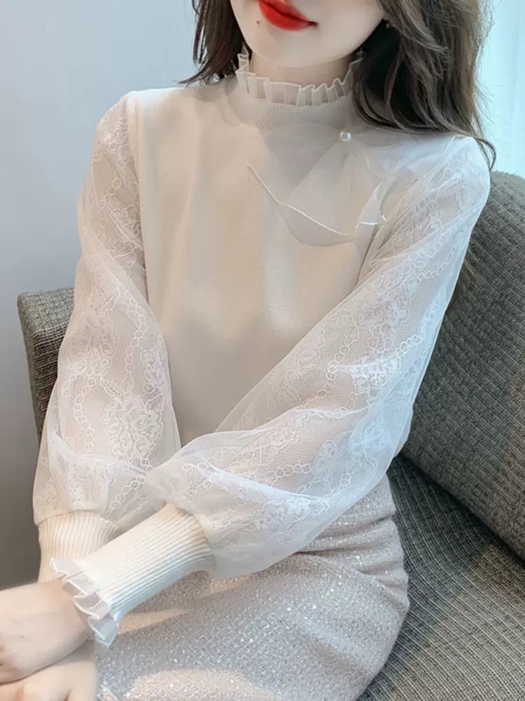 เสื้อลูกไม้ เสื้อเชิ้ตแขนยาว