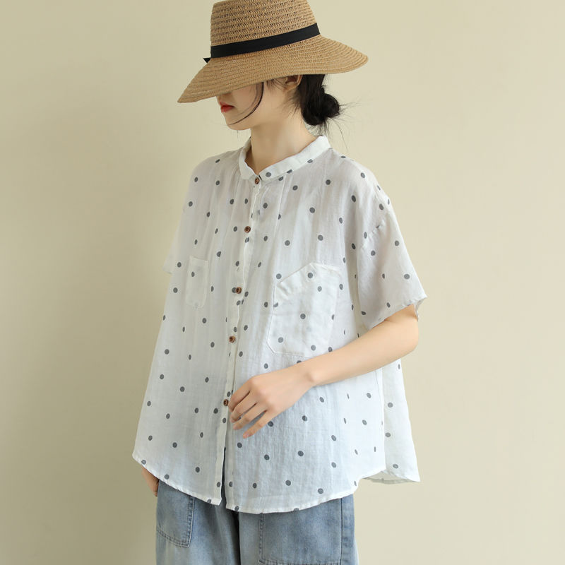 เสื้อลินิน เสื้อผ้าฝ้ายลินิน เสื้อเชิ้ตผ้าลินิน BY Zimo
