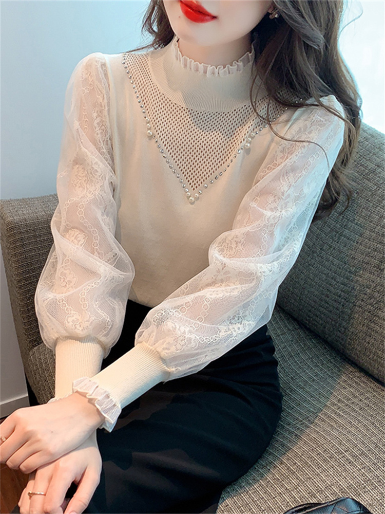 เสื้อลูกไม้ เสื้อเชิ้ตแขนยาว