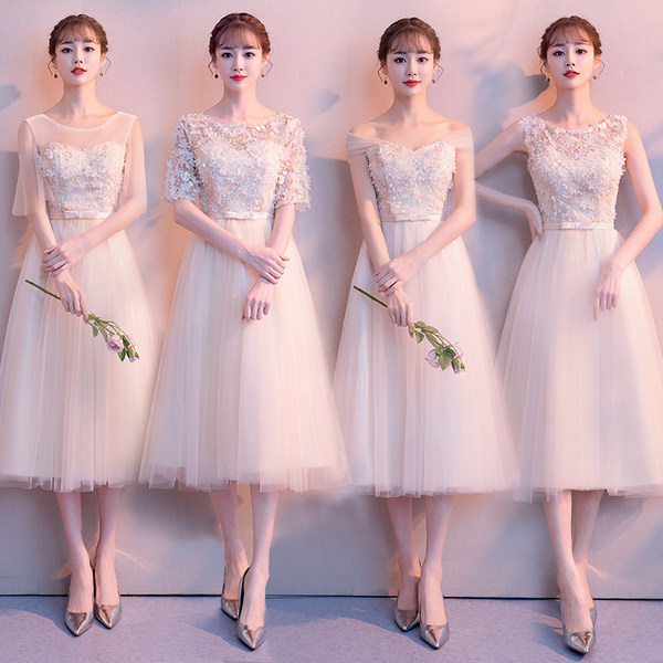 ชุดเพื่อนเจ้าสาว ชุดไปงานแต่งงาน ชุดเพื่อนเจ้าสาวสีครีม