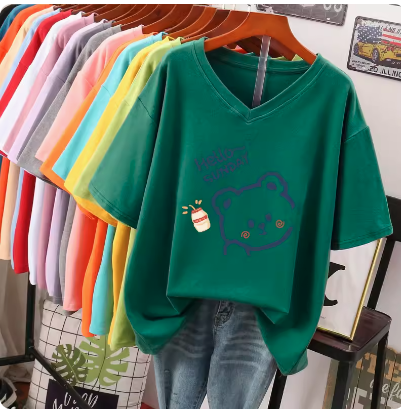 เสื้อโอเวอร์ไซส์เกาหลี เสื้อยืดพลัสไซส์ เสื้อยืดคนอ้วน เสื้อยืดโอเวอร์ไซส์ผู้หญิง