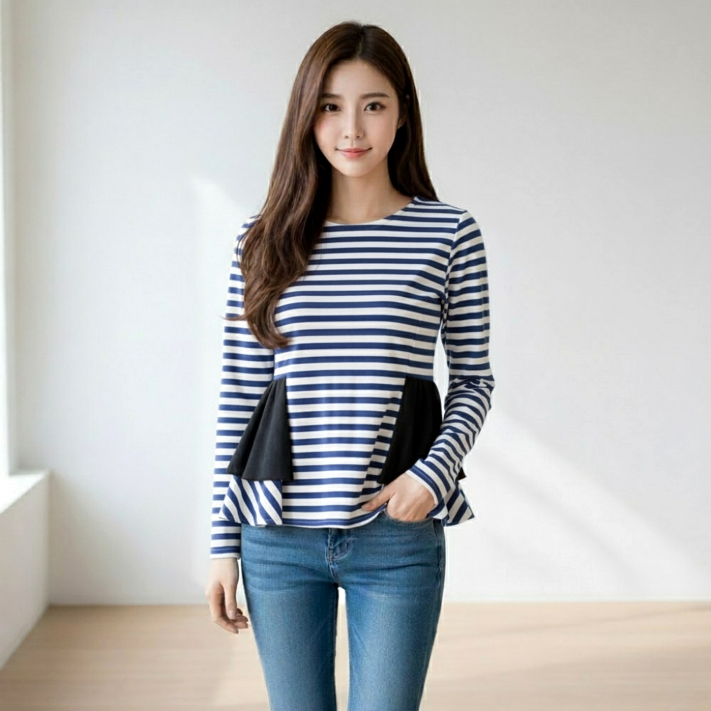 Blouse1804 เสื้อแฟชั่นแขนยาวแต่งระบาย ซิปหลังใส่ง่าย ผ้าไหมอิตาลีเนื้อดีนุ่มใส่สบาย งานสวยใส่เที่ยว/ใส่ทำงานได้ มี 4 สี น้ำเงิน, โอลด์โรส, เขียว, น้ำตาล